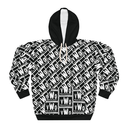 Unisex Pullover Hoodie - Black/White - VWO (Framed)