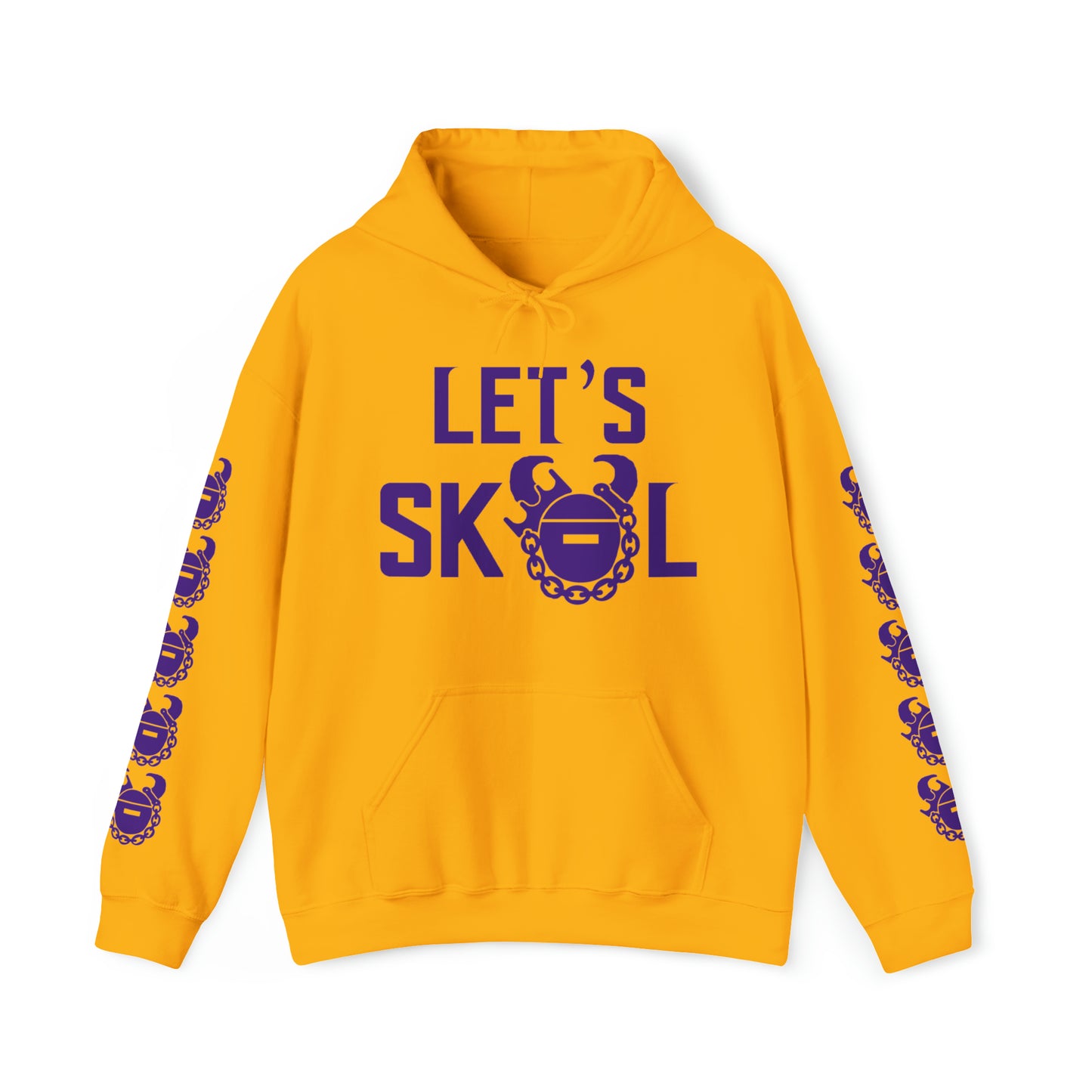 Unisex Heavy Blend™ Hooded Sweatshirt - Let's go! + Game Day Helmet (Sleeves)