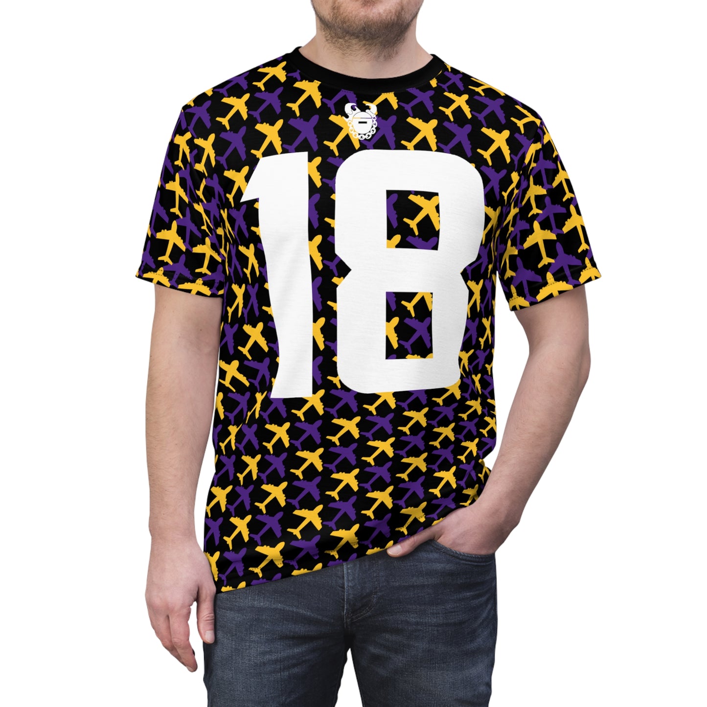 Unisex Cut & Sew Tee - Jet Planes - Jersey #18