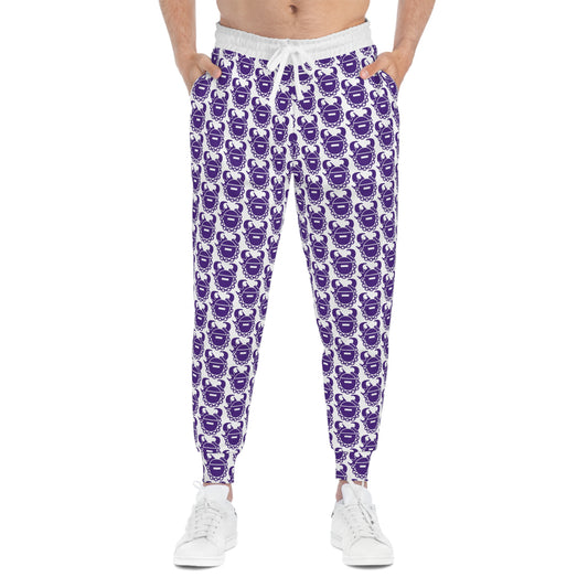 Unisex Athletic Joggers - Purple/White - Helmet