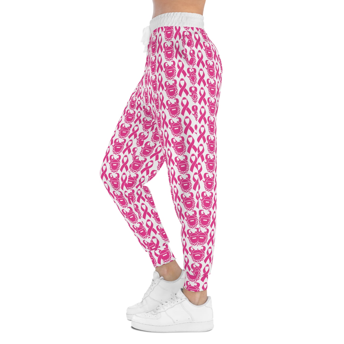 Unisex Athletic Joggers - Pink Ribbon/Helmet