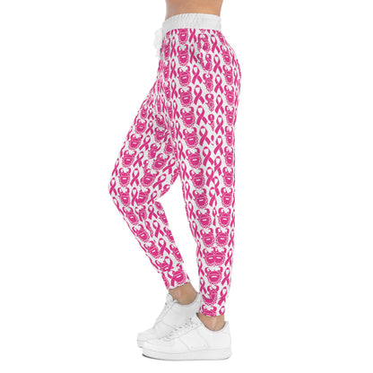 Unisex Athletic Joggers - Pink Ribbon/Helmet
