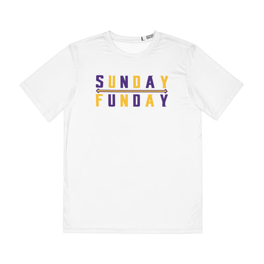 Men's Polyester Tee - White - Sunday FUNday