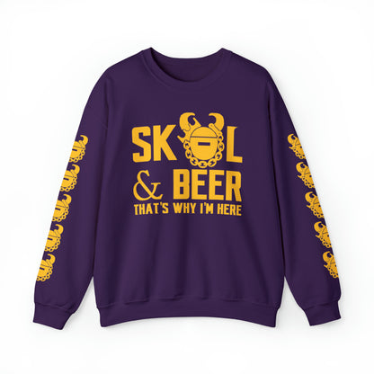Unisex Heavy Blend™ Crewneck - & BEER + Game Day Helmet (Sleeves)