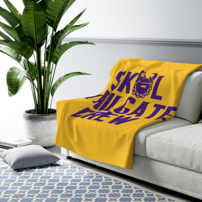 Sherpa Fleece Blanket - Gold/Purple - Tailgate Crew