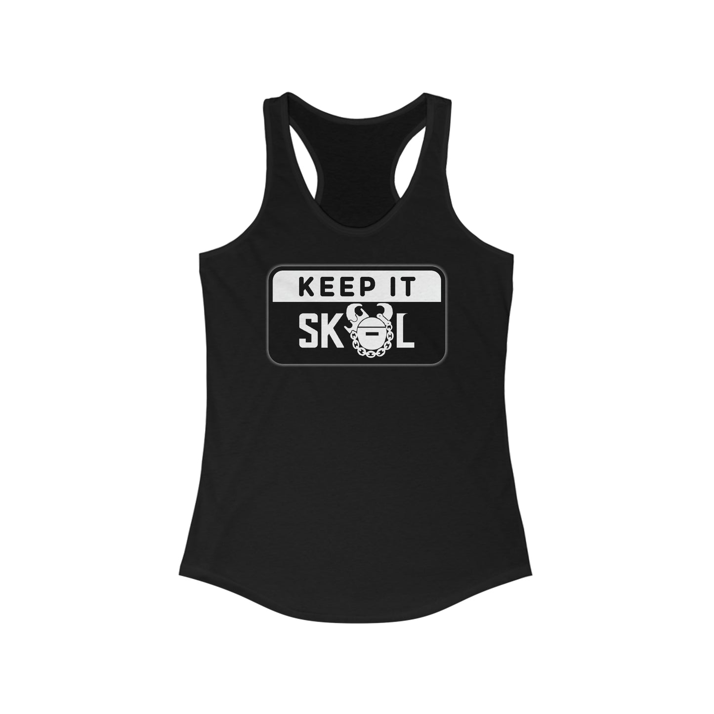 Ladies Ideal Racerback Tank - Keep it Simple (Framed)