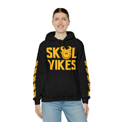 Unisex Heavy Blend™ Hooded Sweatshirt - Vikes + Game Day Helmet (Sleeves)