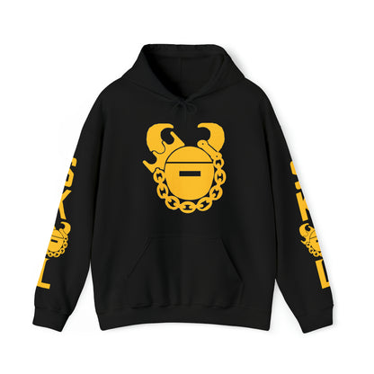 Unisex Heavy Blend™ Hooded Sweatshirt - Game Day Helmet + Original (Sleeves)