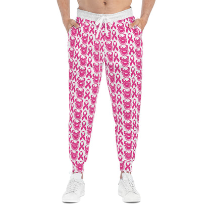 Unisex Athletic Joggers - Pink Ribbon/Helmet