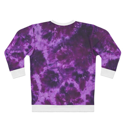 Unisex Crewneck - Purple Tie-Dye - Game Day Helmet