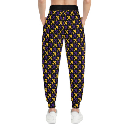 Unisex Athletic Joggers - Black/Jet Planes