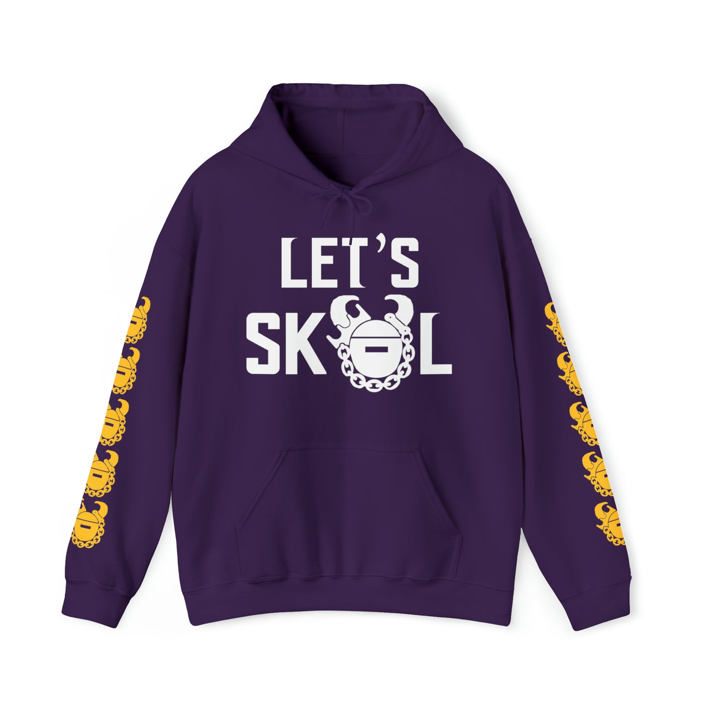 Unisex Heavy Blend™ Hooded Sweatshirt - Let's go! + Game Day Helmet (Sleeves)