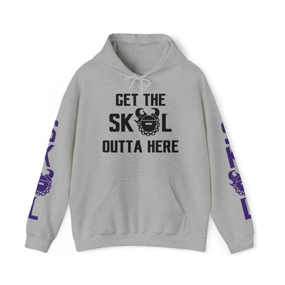 Unisex Heavy Blend™ Hooded Sweatshirt - Get OUTTA Here + Original (Sleeves)