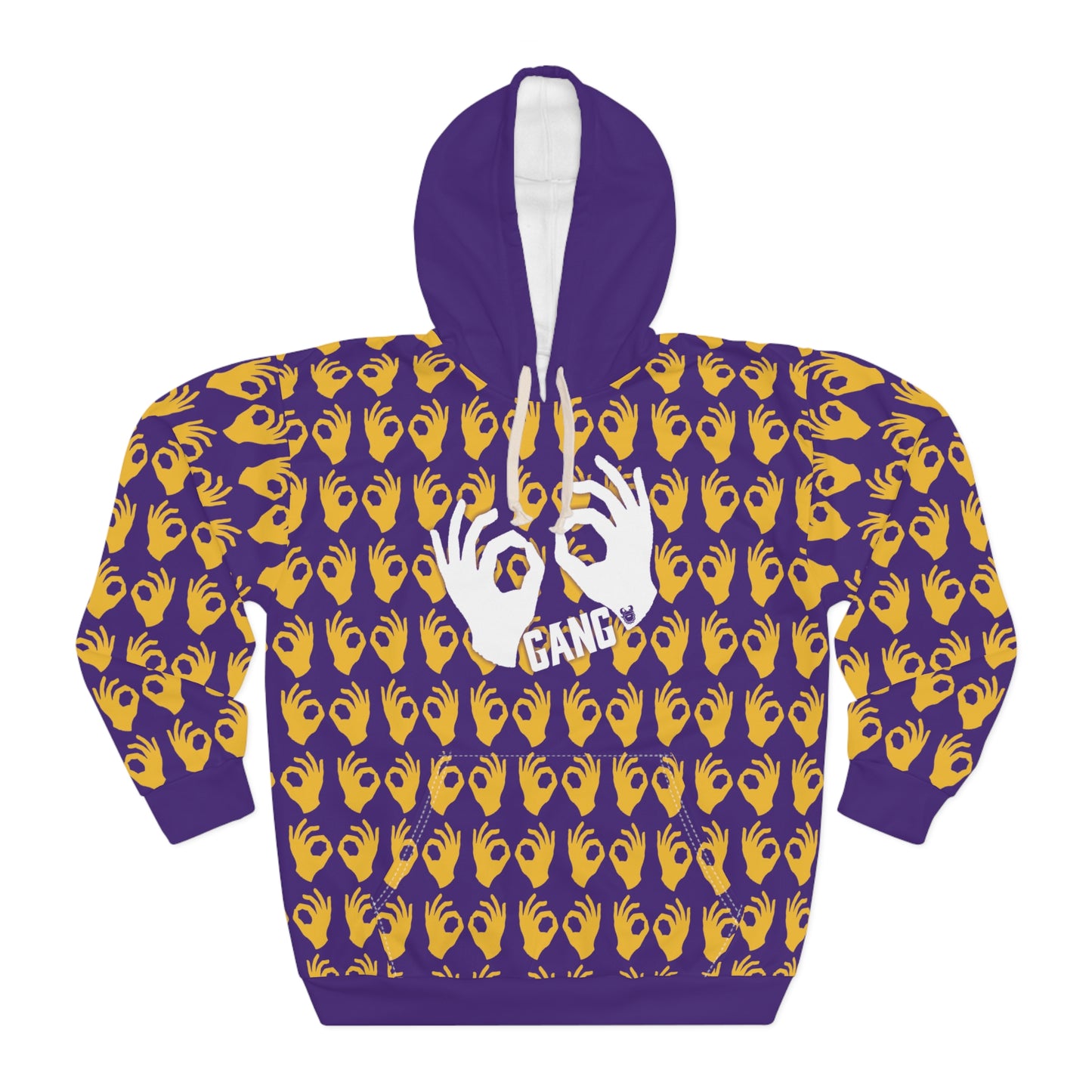 Unisex Pullover Hoodie - Purple/Gold Griddy - Griddy Gang
