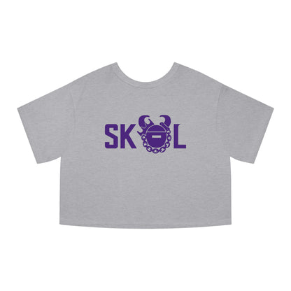 Women's Champion Heritage Cropped Top - Vikes Football