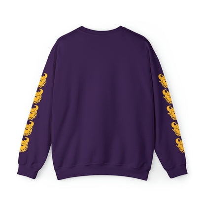 Unisex Heavy Blend™ Crewneck - Eat. Sleep. Repeat. + Game Day Helmet (Sleeves)