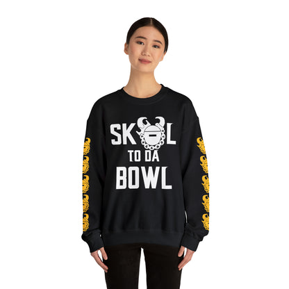 Unisex Heavy Blend™ Crewneck - to da BOWL + Game Day Helmet (Sleeves)