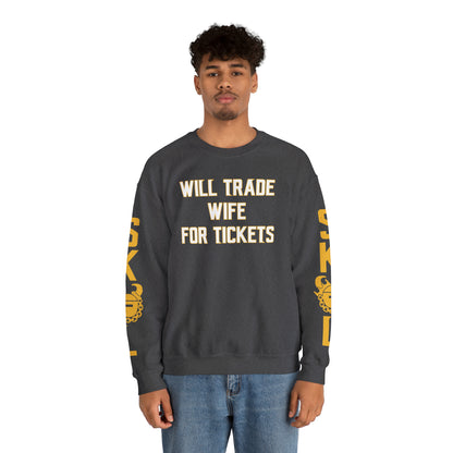 Unisex Heavy Blend™ Crewneck - Wife for Tickets + The Original (Sleeves)