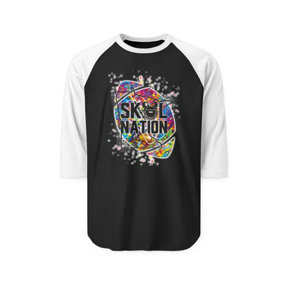 Unisex Three-Quarter Sleeve Raglan Shirt - MN Nation (Color Blast)