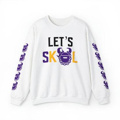 Unisex Heavy Blend™ Crewneck - Let's go! + Game Day Helmet (Sleeves)