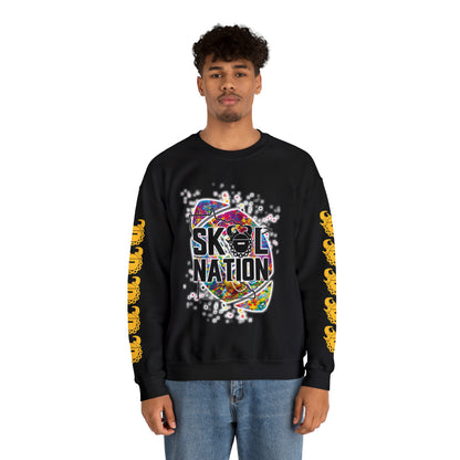 Unisex Heavy Blend™ Crewneck - MN Nation (Color Blast) + Game Day Helmet (Sleeves)