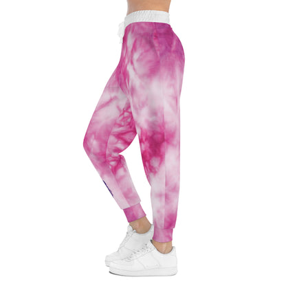 Unisex Athletic Joggers - Pink Tie-Dye