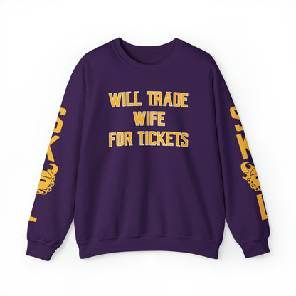 Unisex Heavy Blend™ Crewneck - Wife for Tickets + The Original (Sleeves)