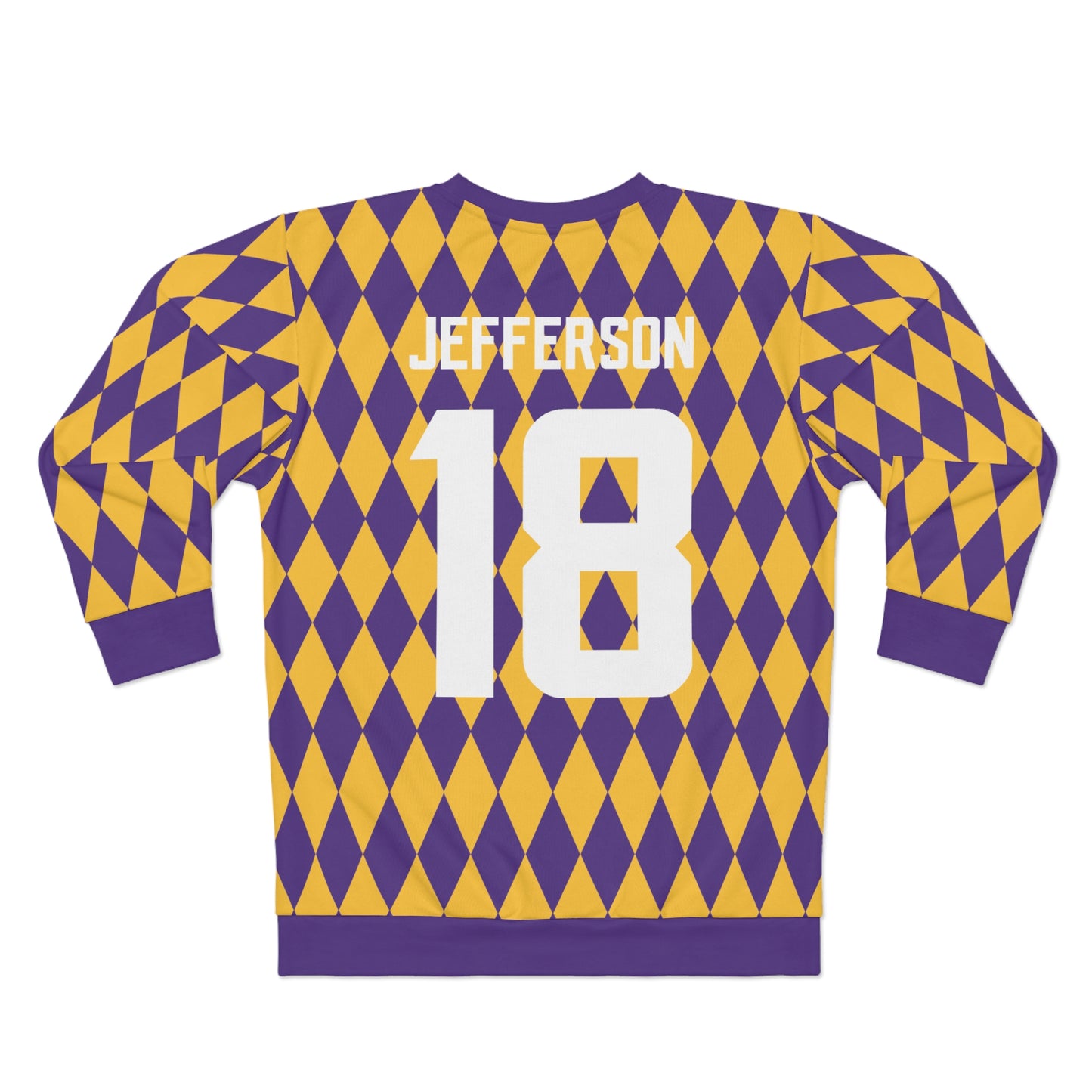 Unisex Crewneck - Purple/Gold Diamonds - Jersey #18