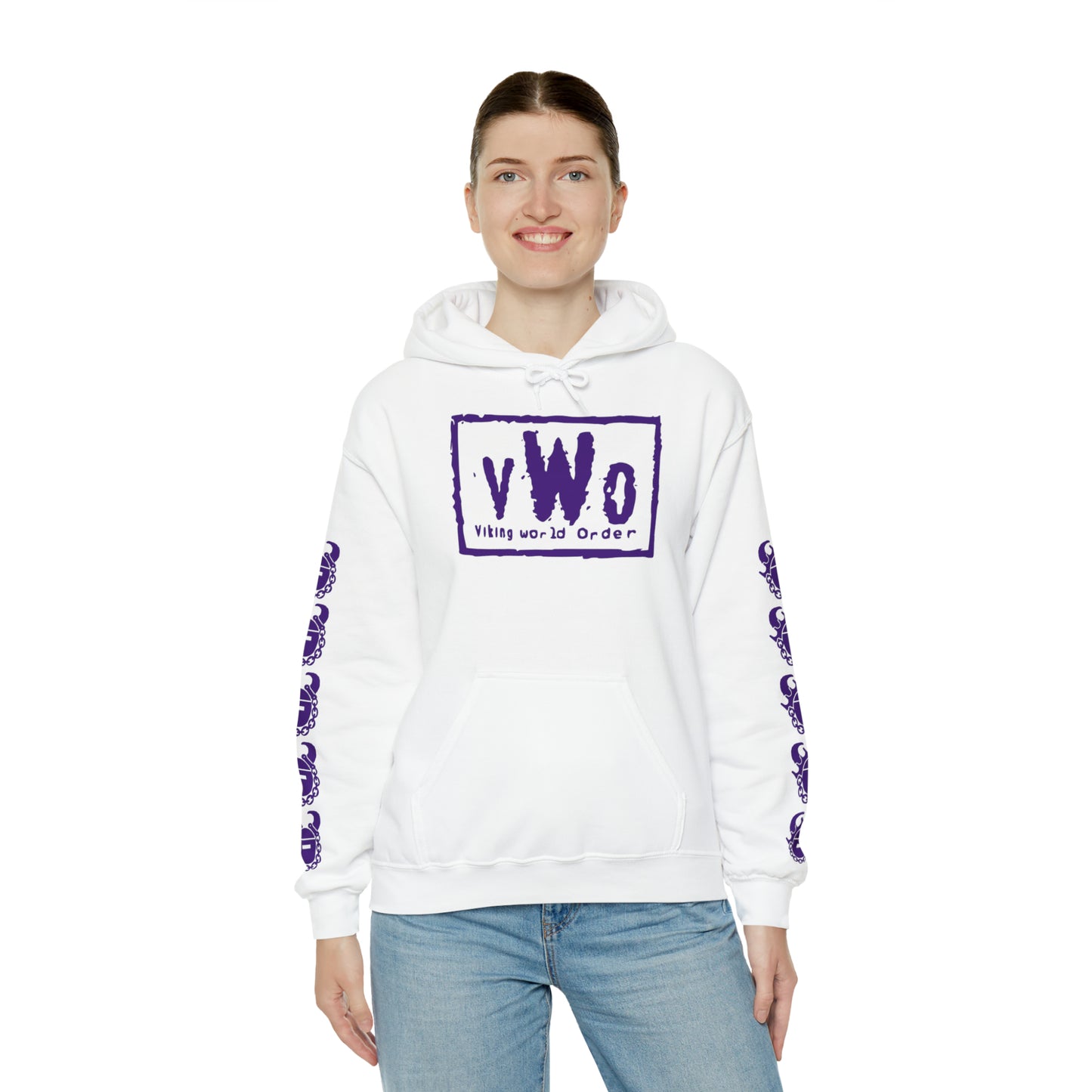 Unisex Heavy Blend™ Hooded Sweatshirt - VWO (Framed) + Game Day Helmet (Sleeves)