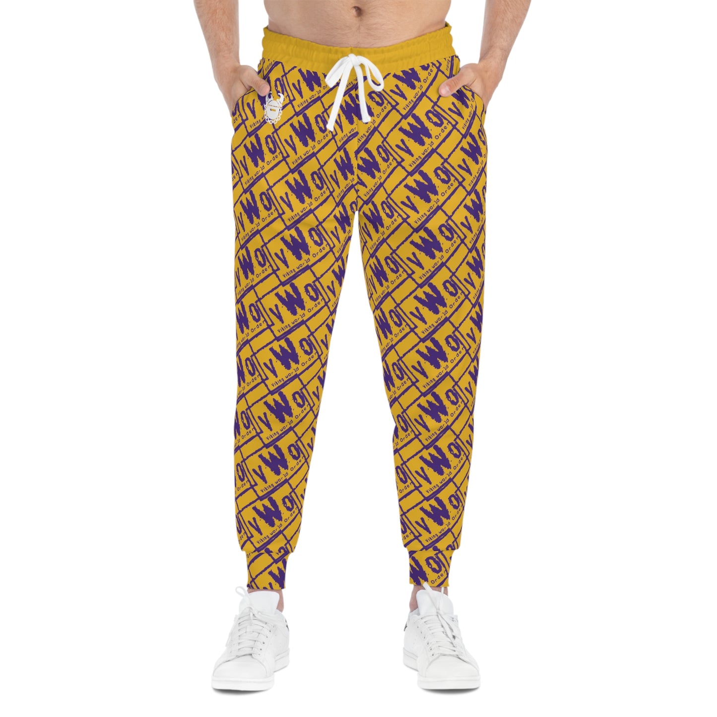 Unisex Athletic Joggers - Gold/Purple - VWO (Framed)