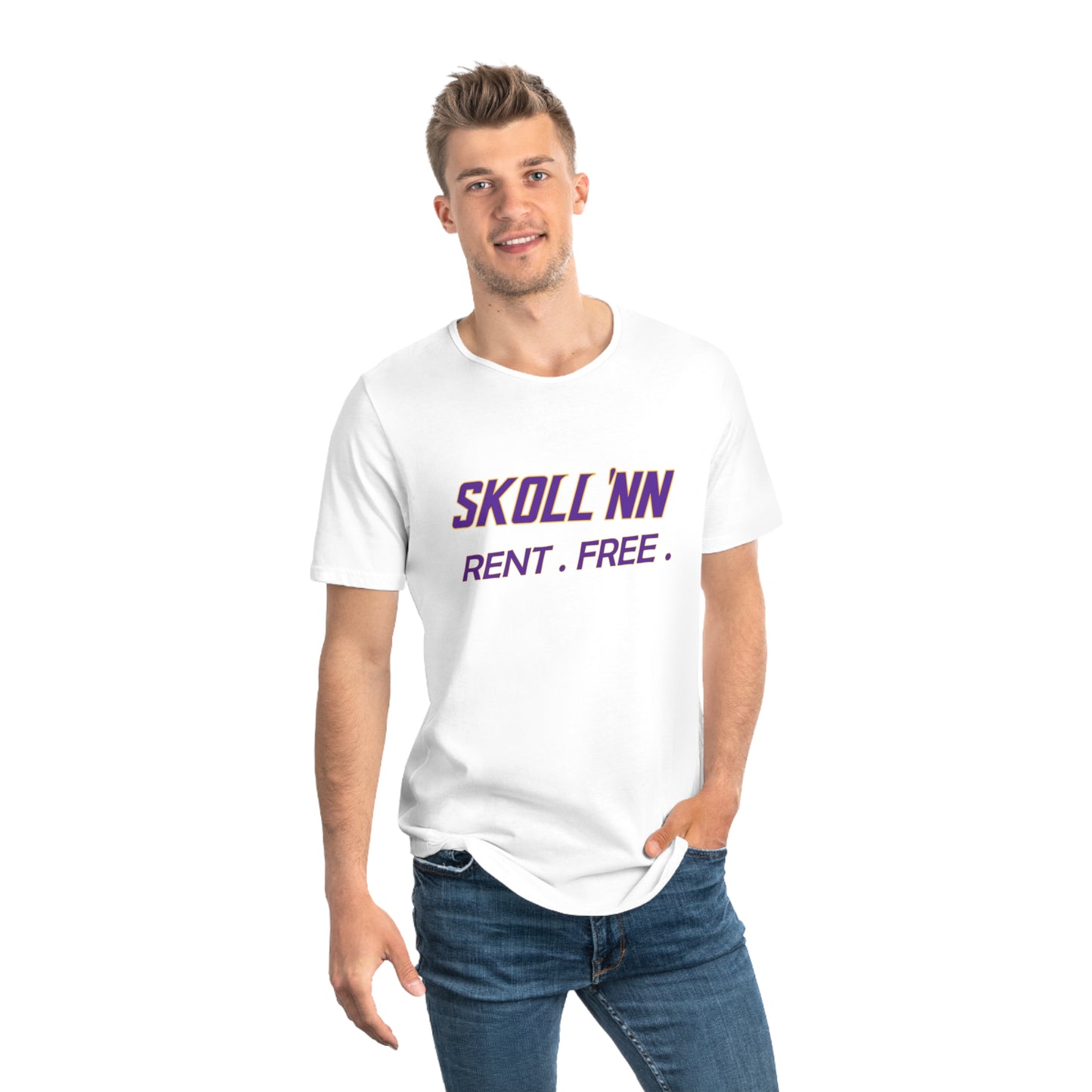 Men's Curved Hem Tee - SKOLL'NN - Rent Free