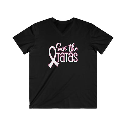 Men's Fitted V-Neck Short Sleeve - Save the TaTas