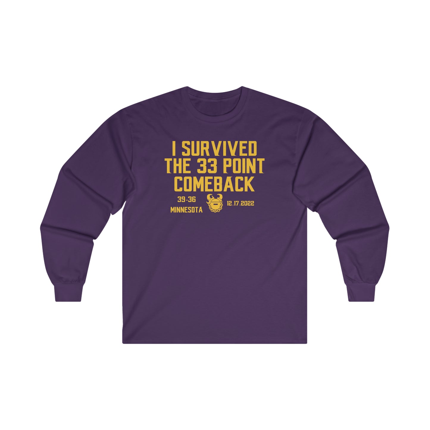 Ultra Cotton Long Sleeve - Survived the 33 Point Comeback