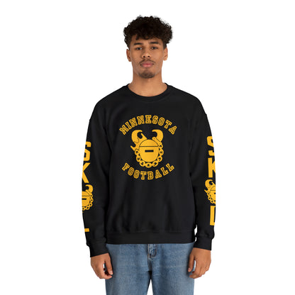 Unisex Heavy Blend™ Crewneck - Minnesota Football + Game Day Helmet (Sleeves)