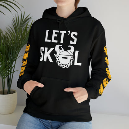 Unisex Heavy Blend™ Hooded Sweatshirt - Let's go! + Game Day Helmet (Sleeves)