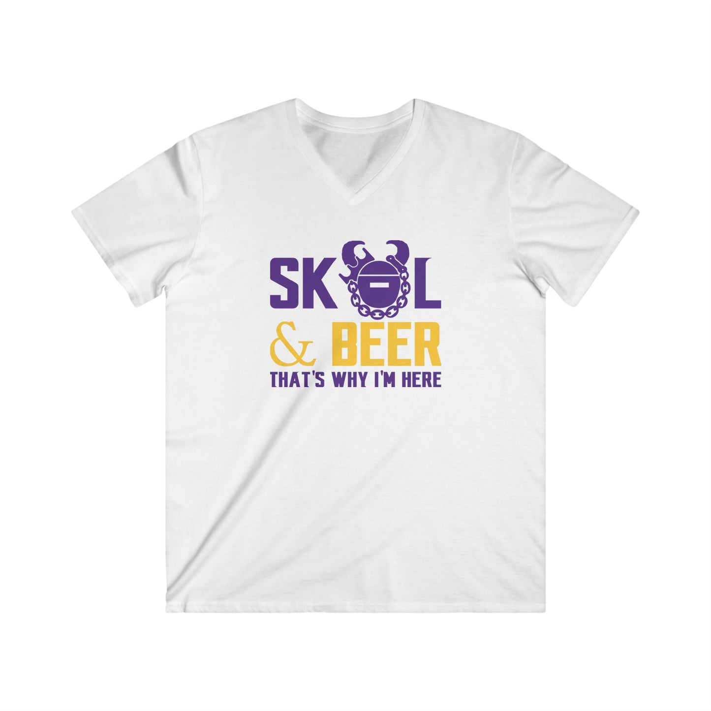 Men's Fitted V-Neck Short Sleeve - & BEER