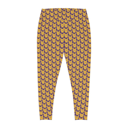 Plus Size Leggings - Purple/Gold Helmets