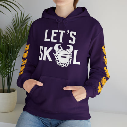 Unisex Heavy Blend™ Hooded Sweatshirt - Let's go! + Game Day Helmet (Sleeves)