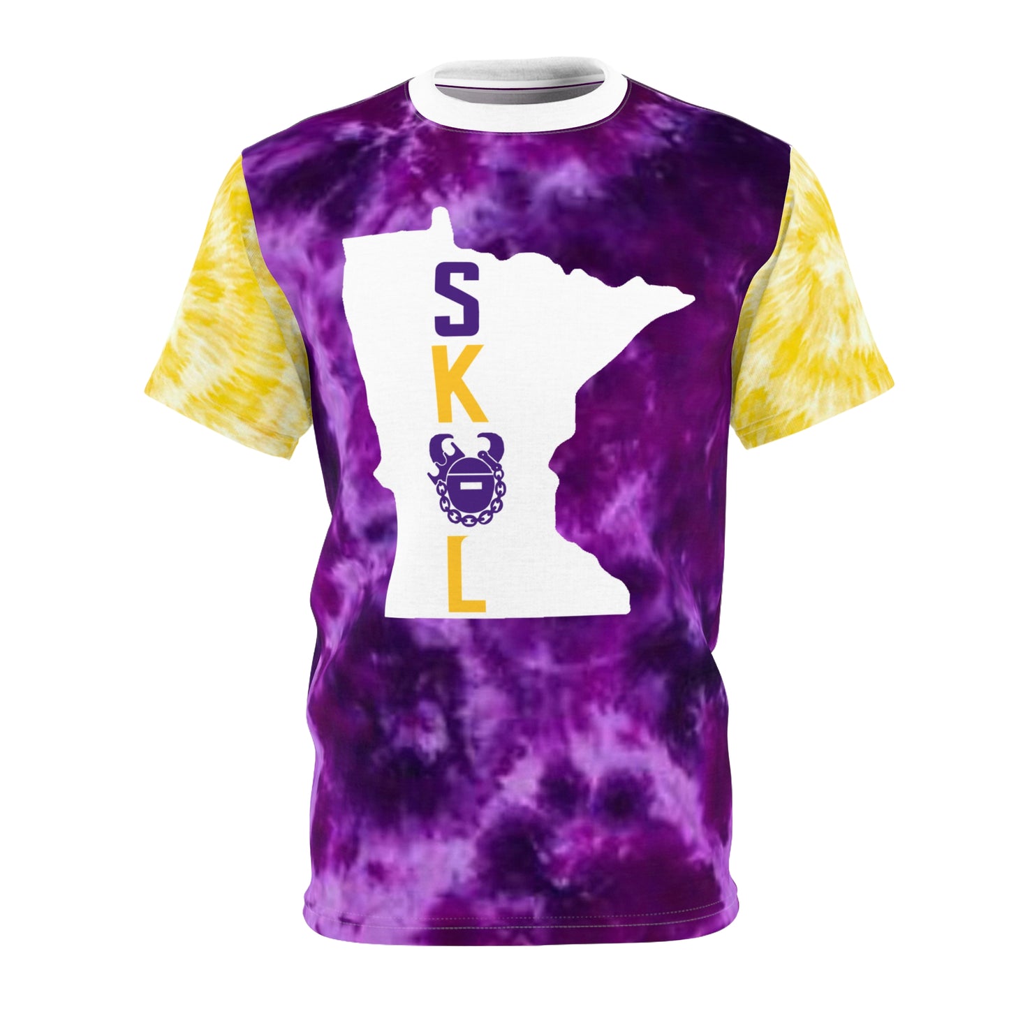 Unisex Cut & Sew Tee - Purple/Gold Tie-Dye - Minnesota