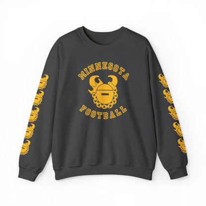 Unisex Heavy Blend™ Crewneck - Minnesota Football + Game Day Helmet (Sleeves)