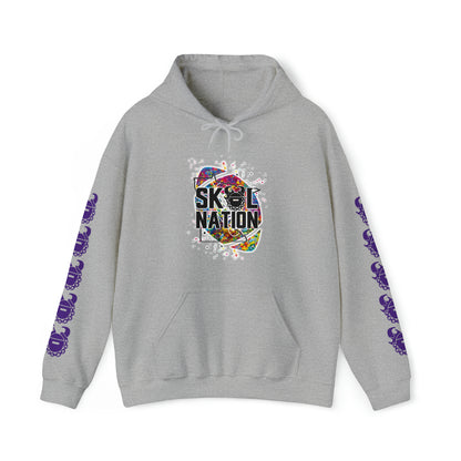 Unisex Heavy Blend™ Hooded Sweatshirt - MN Nation (Color Blast) + Game Day Helmet (Sleeves)