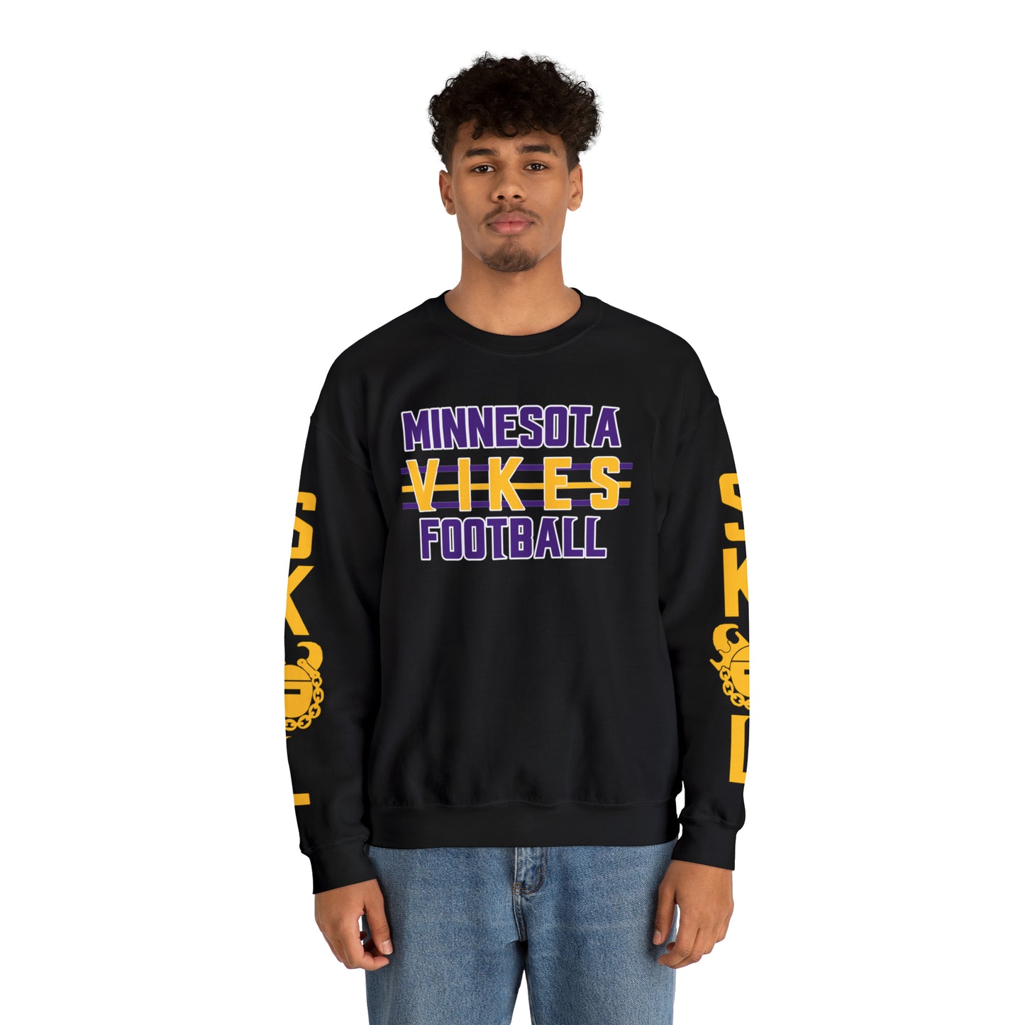 Unisex Heavy Blend™ Crewneck - Vikes Football + The Original (Sleeves)