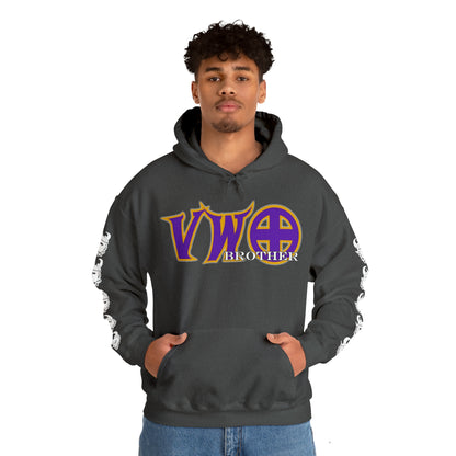 Unisex Heavy Blend™ Hooded Sweatshirt - VWO Brother + Game Day Helmet (Sleeves)