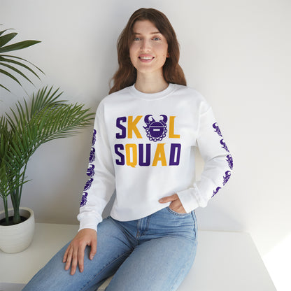 Unisex Heavy Blend™ Crewneck - SQUAD + Game Day Helmet (Sleeves)