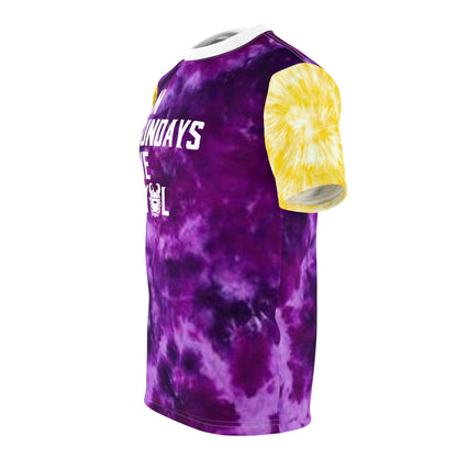 Unisex Cut & Sew Tee - Purple/Gold Tie-Dye - On Sundays