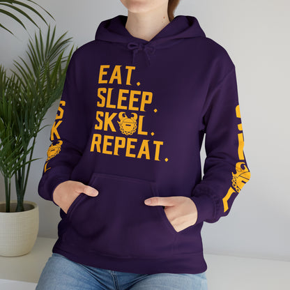 Unisex Heavy Blend™ Hooded Sweatshirt - Eat. Sleep. Repeat. + The Original (Sleeves)