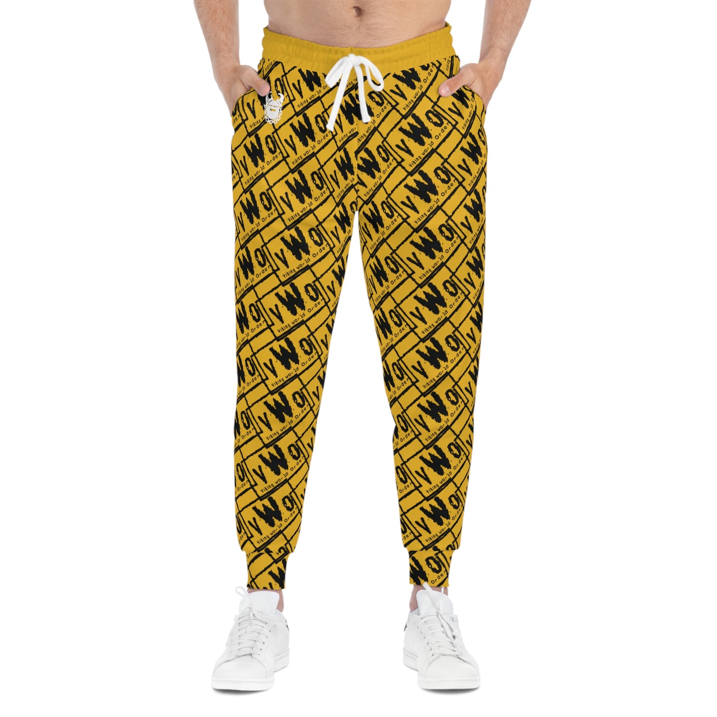 Unisex Athletic Joggers - Gold/Black - VWO (Framed)