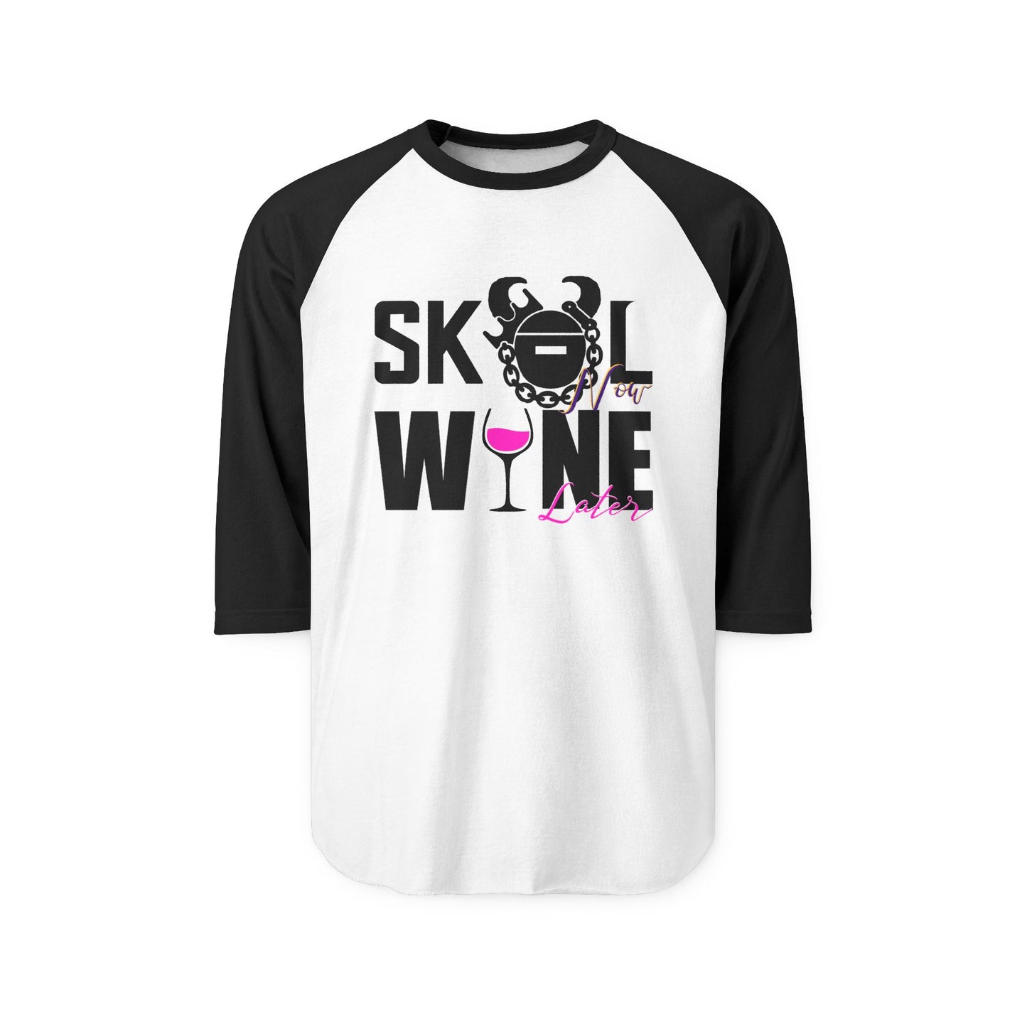 Unisex Three-Quarter Sleeve Raglan Shirt - Wine Later