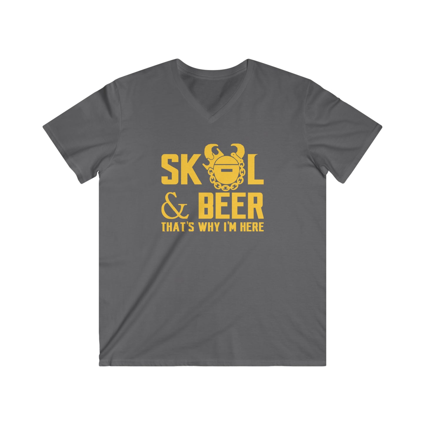 Men's Fitted V-Neck Short Sleeve - & BEER