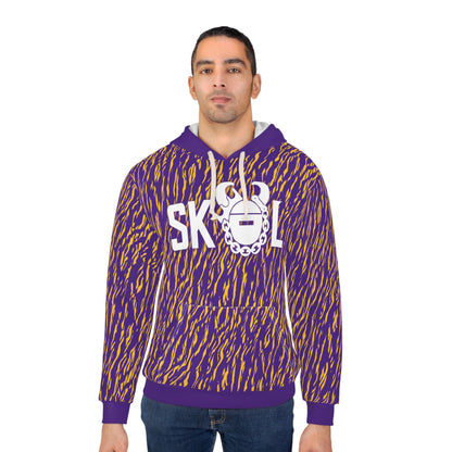 Unisex Pullover Hoodie - Zebra Print, Purple - The Original